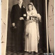 Huwelijksfoto Bert en Gré Offenberg-Schweitzer 11 december 1947. Bron Mw. Joke Borst.