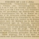 Aankondiging Bevrijdingsfeest Velsen. Bron: Haarlems Dagblad 28 juni 1945.