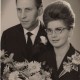 Huwelijksfoto van Piet Verswijveren met Bep Scheerman op 2x-09-1962.