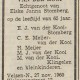Overlijdensbericht Marinus van der Kooi. Bron: IJmuider Courant 29 november 1960.