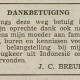 Dankbetuiging na thuiskomst. IJmuider Courant 15 maart 1950.