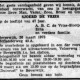 Overlijdensbericht Sjoerd de Vries. Bron Delpher.nl De Telegraaf van 28 maart 1973.