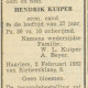 Haarlems Dagblad van 4 februari 1952. Overlijden Henk Kuiper.