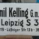 Adresbord Emil Kelling Lösnigerstrasse 13b Leipzig. Bron Geheimtipp-Leipzig.de